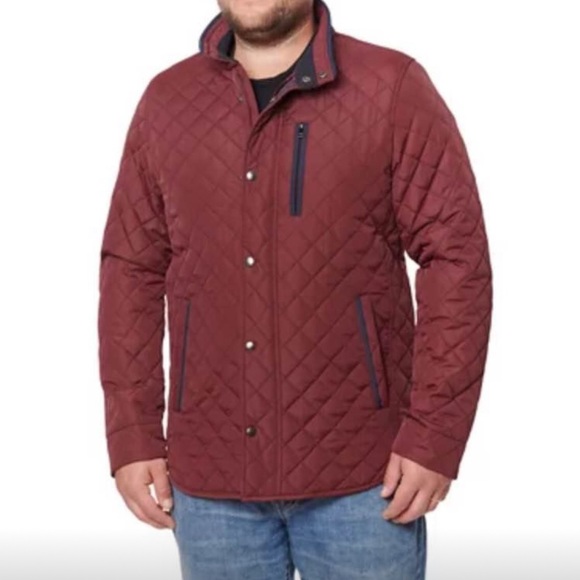 IZOD Men's Quilted Barn Jacket Color PORT ROYAL NEW!! - Picture 3 of 7